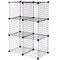 Costway 6 Cube Grid Wire Organizer Wardrobe Shelves Bookcase DIY